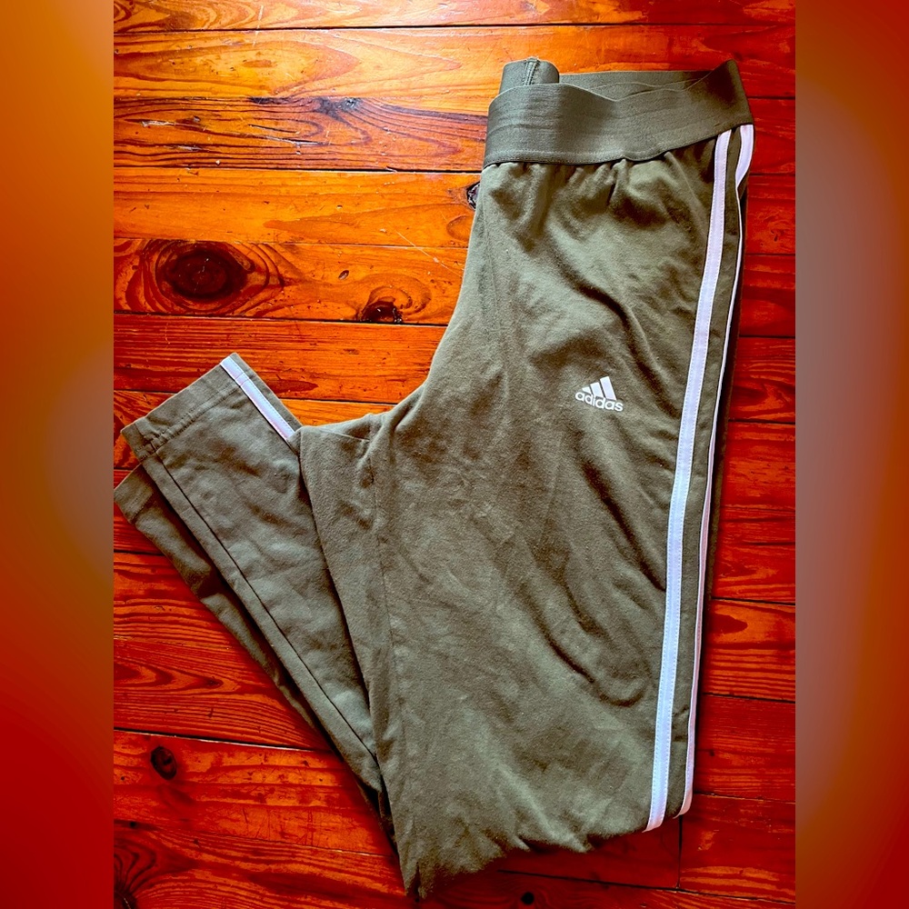 💎Adidas green cotton tights